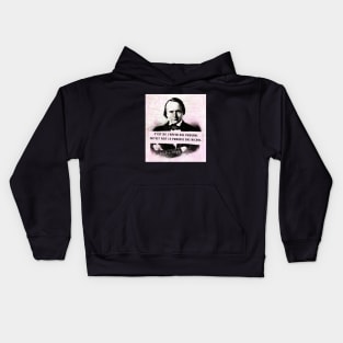 Copy of Victor Hugo portrait and quote: C'est de l'enfer des pauvres qu'est fait le paradis des riches Kids Hoodie